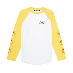 Palm Angels long sleeve Oversized shirt Vintage Burning Smiley Face COA XS